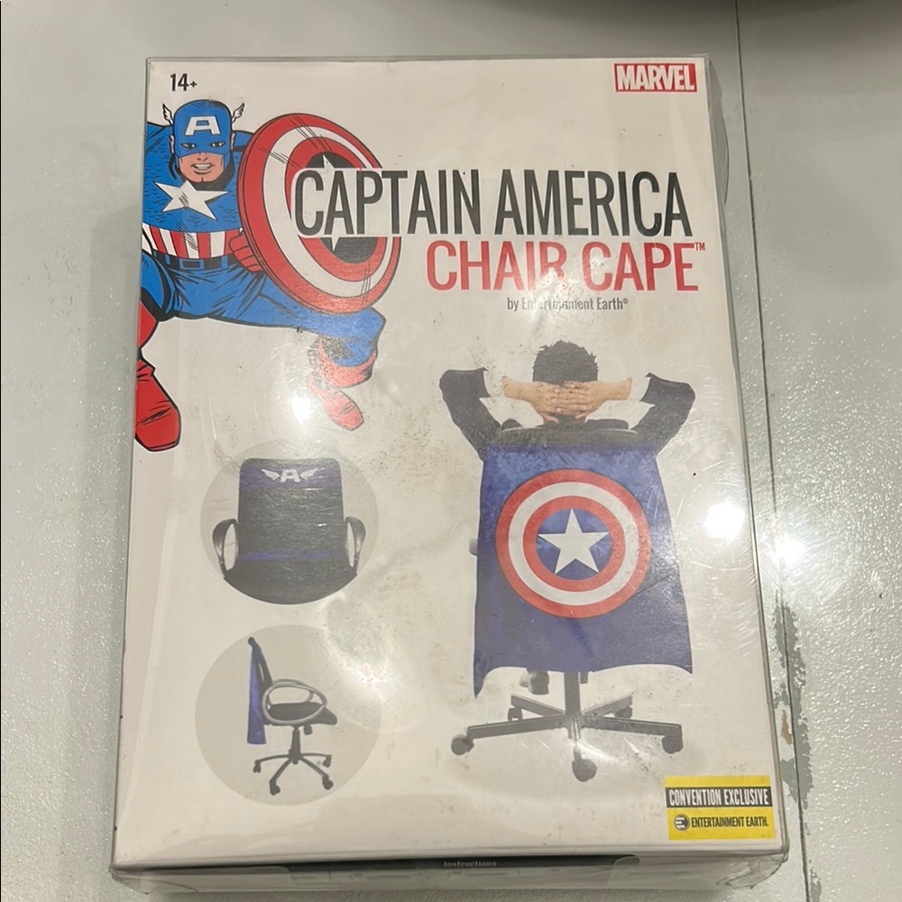 Marvel Captain America Chair Accessory - Blue, Red, White